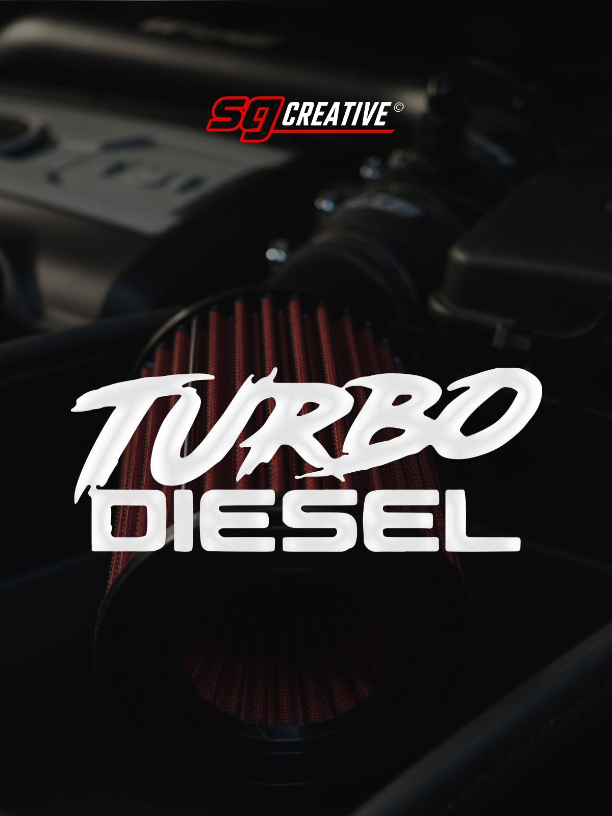 Turbo Diesel Autoaufkleber