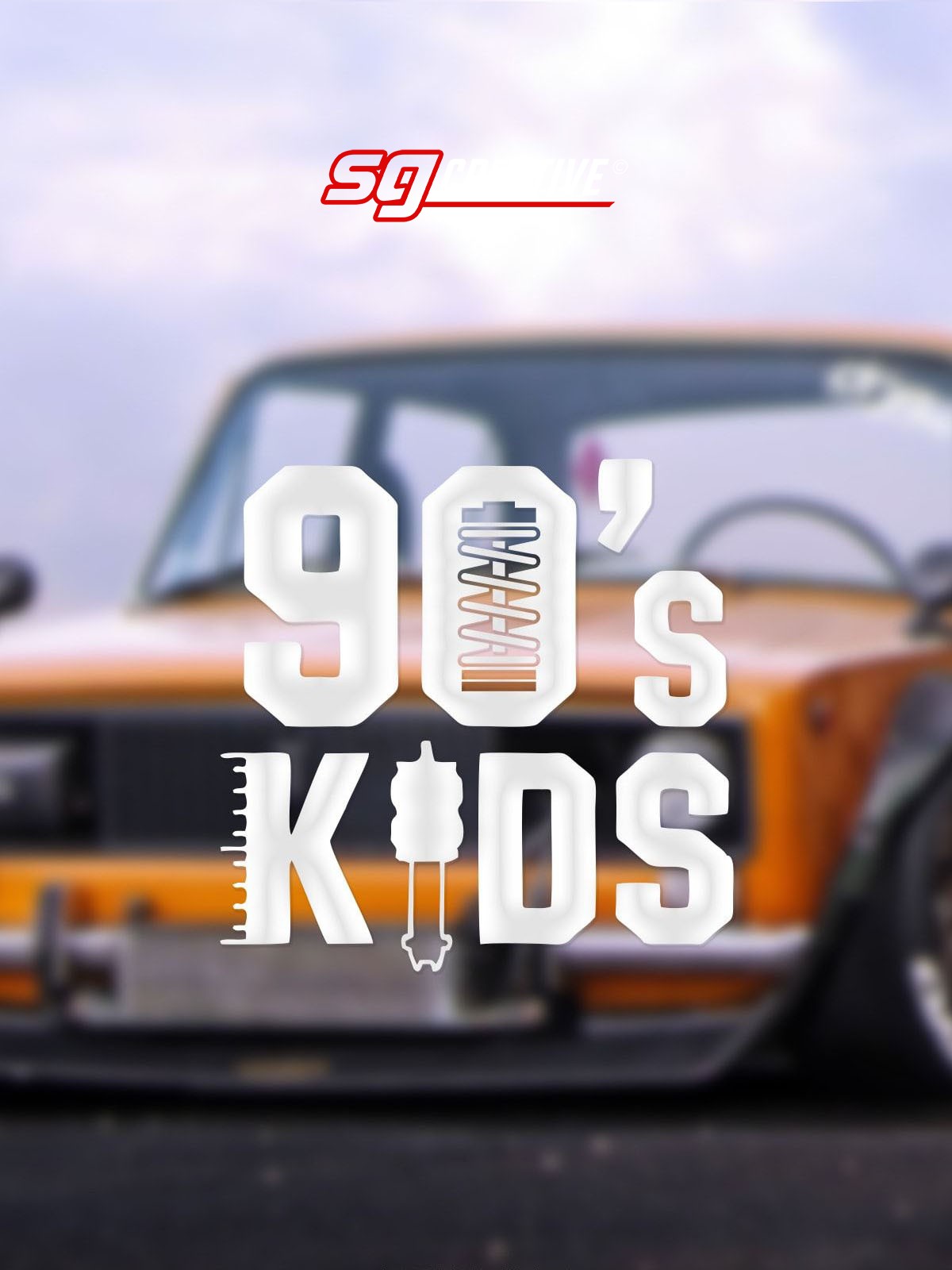 90 Kids Autoaufkleber